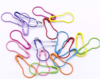 Rainbow Bulb Safety Pin Locking Stitch Markers