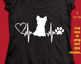 Yorkie svg, Yorkshire Terrier, Yorkie, svg files, svg files for cricut dog, svg files dog mom, svg file dog silhouette, eps, jpeg, png