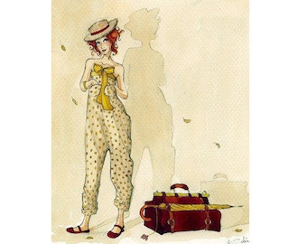 "Adventurer", original watercolor illustration.