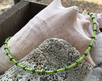 Beaded Green Necklace