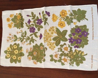 Linen Tea Towel - Pat Aleck - Wild Flowers - Australian National Trust