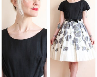 1950s Dress // Spring Blossom Dress // vintage 50s dress