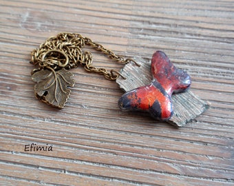 Red Butterfly pendant