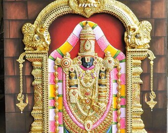 3D Venkateshwara tanjore painting
