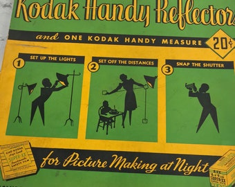 Vintage Pair of Kodak Handy Reflectors Model C For Taking Pictures at Night ~ 35mm Film Accessory
