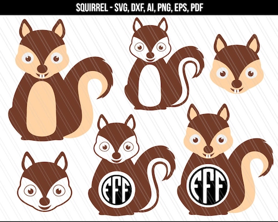 Download Squirrel svg Squirrel clipart Squirrel Monogram svg Cricut