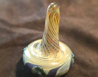 Handmade Spinning Glass Dreidel Top RLK 2008