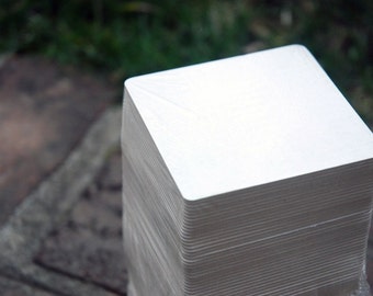 300 Blank 3.5 inch Square Coasters,blank coasters heavyweight. Perfect for letterpress, crafts, etc.Made of recycled pulpboard paper