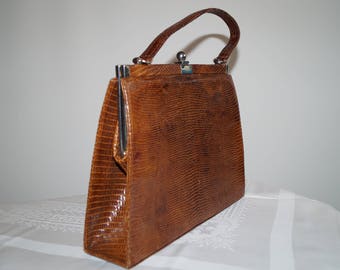Vintage 1940s/50s snake skin handbag