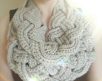 Double layered braided cowl