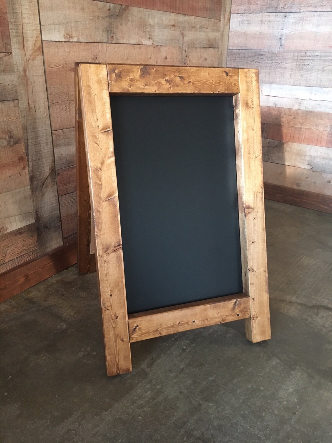 DoubleSided Rustic Chalkboard Easel Rustic Chalkboard