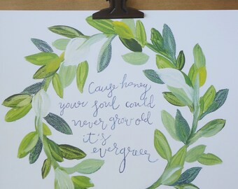 Laurel Leaf Quote Print 8X10