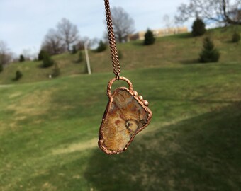 Electroformed Jasper Pendant
