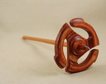 Medium weight Gunstock 45 spindle Top Whorl Drop Spindle