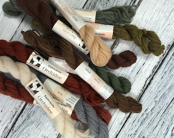 Pure Wool Vintage Springer Orchidee Tapestry Needlepoint Embroidery Crochet Felting Yarn Rich Neutral Colors Made in Germany