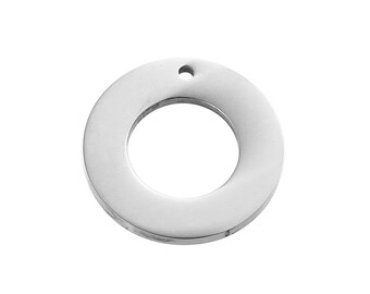 Round pendant ring / Donut 2,2cm stainless steel