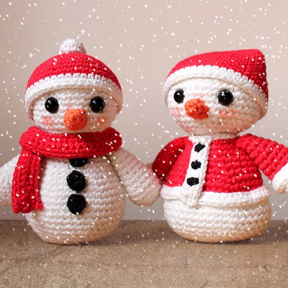 Snowmen - Christmas Patterns. Amigurumi Pattern PDF.