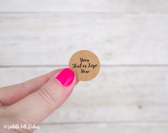 Custom Stickers - Custom Labels - 1" Circle Stickers - Set of 120 - Personalized Labels - Kraft Stickers - S0107-1