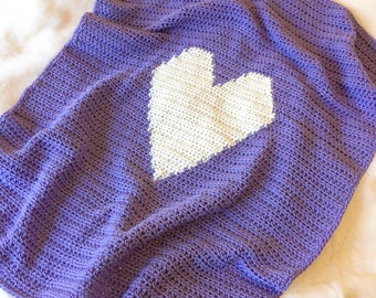 Crochet heart blanket, Baby Blanket, Heart Blanket, Baby Heart Blanket, Love Blanket, Crochet Blanket, Crochet Heart Blanket