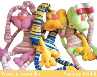 121PLK Wzór na szydełko - Szalony Królik - Amigurumi plik PDF Pertseva Etsy