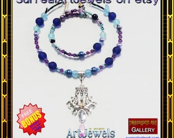 Art Jewel Choker Necklace - Jewelry plus Bracelet FREE