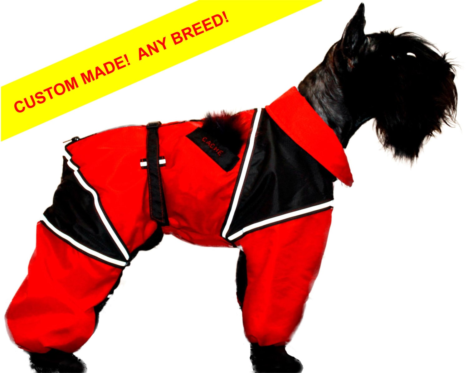 ANY BREED Custom Dog Raincoat. Full Body Dog Overall. Dog