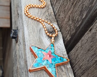 Turquoise Star Necklace - Sleeping Beauty Turquoise - Copper Star - Copper Chain -Cowgirl Jewelry - Cowgirl Necklace by Heart of a Cowgirl