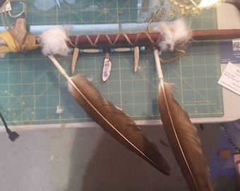 Native American replica peace pipe