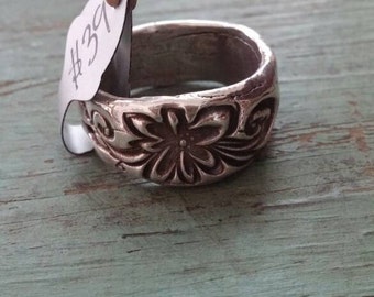 fine silver butterfly scroll ring