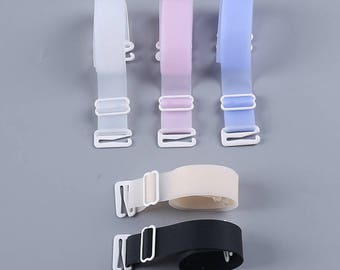 5 PAIRS of variety colored silicone bra straps. Adjustable detachable bra straps. Lingerie swimsuit bikini strap. Stocking stuffer for girls