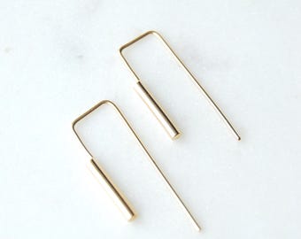 Linear Earrings, Stick Earrings, Silver Stick Earrings, Modern Long Earrings, Line Earrings, Bar Earrings, Long Bar Earrings, Silver