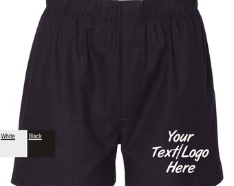 Custom Made Personalized Boxercraft - Cotton Boxer - C11 Glitter or Vinyl Print Customized Boxer Shorts with your text