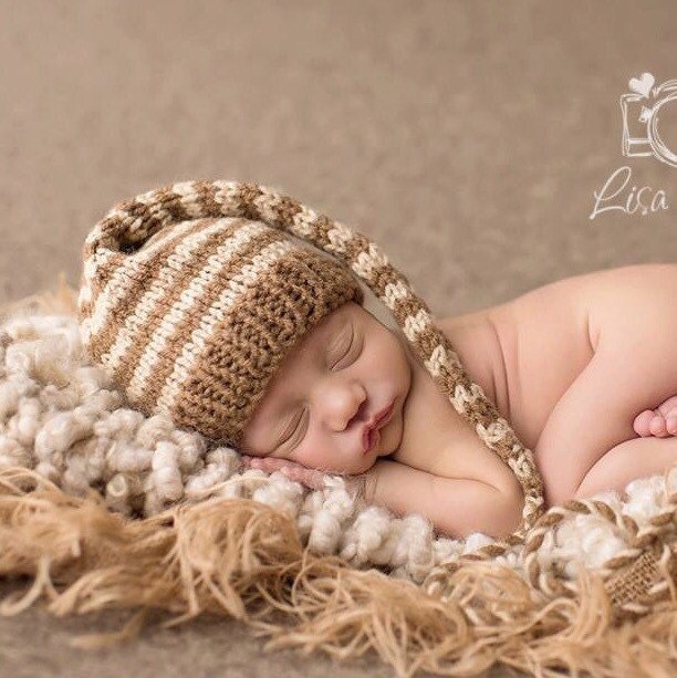 Newborn Baby Boy Hat Knit BaBY PHoTO PRoP Long Stocking Hat