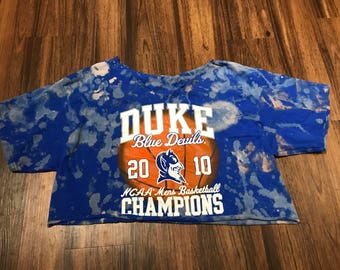 FADED Duke Basketball Crop Tee