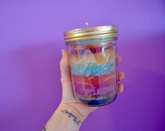 Vintage Wide Mouth Ball Jar Candle