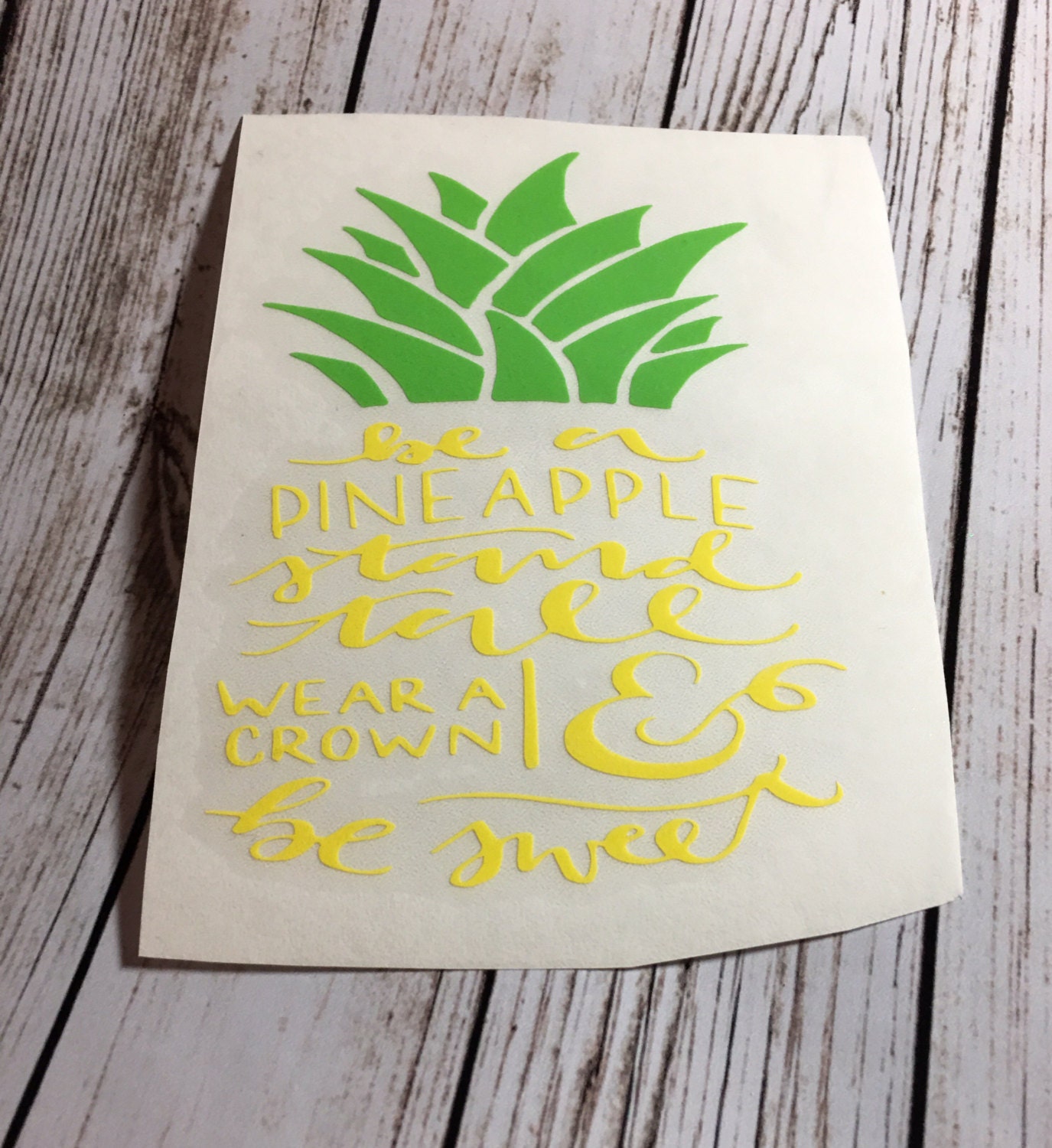 Pineapple Decal / wall Decal / cup decal / decals / Be a