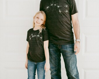 Big Dipper Little Dipper Tshirt Set, Celestial New Dad and Baby Father's Day Gift, Matching Shirts Father Son Daughter T Shirt Kids Gift