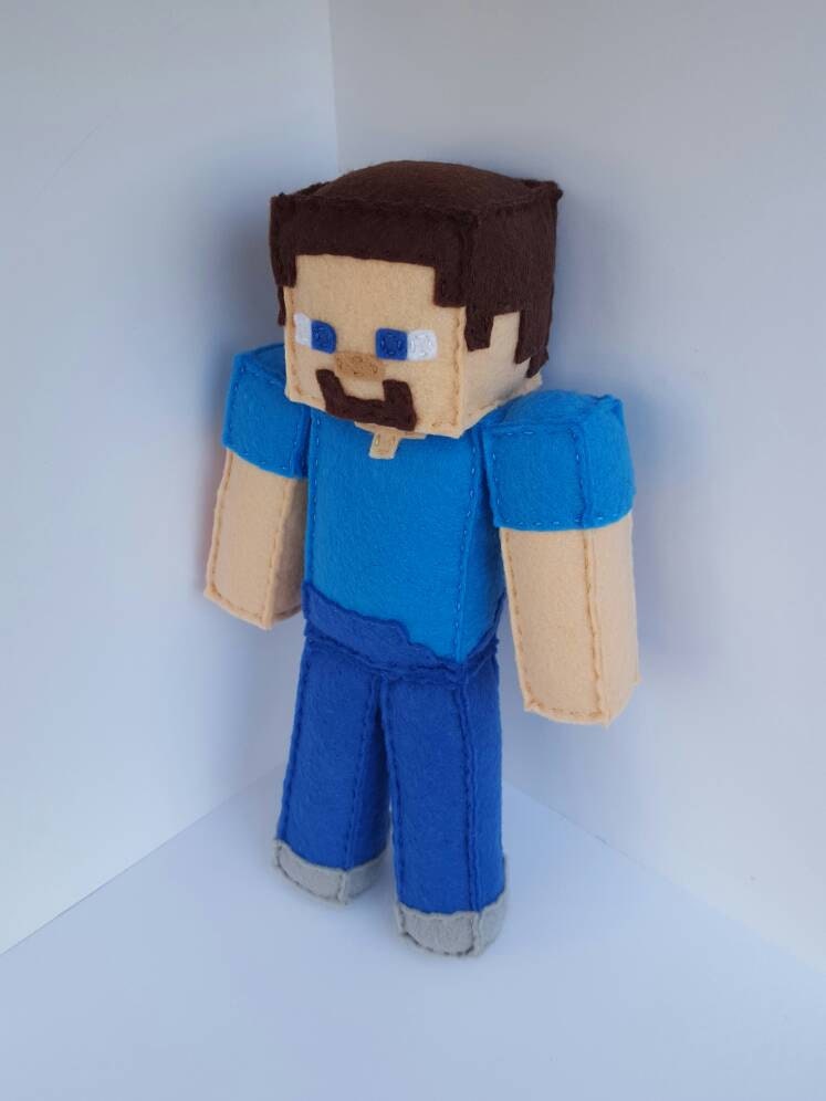 Minecraft Steve Stuffed Plush MTO Minecraft Party minecraft