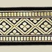3 Yards. Jacquard Trim. Black & Gold Quatrefoils. Ribbon, Braid