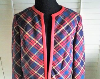 Vintage jacket, 1950's vintage jacket, 1950's wool jacket, vintage red jacket, vintage devonbrook jacket