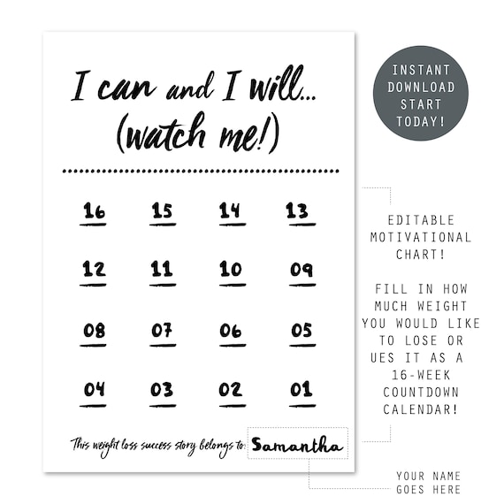 weight loss wall chart tips for life
