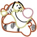 Striped Cat Machine Embroidery Appliqué Design