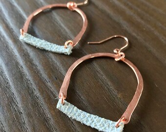 Copper & Leather Stir-It-Up Earrings