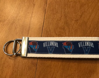 Villanova Wildcats Cotton Webbing Keychain/Keyfob/Wristlet