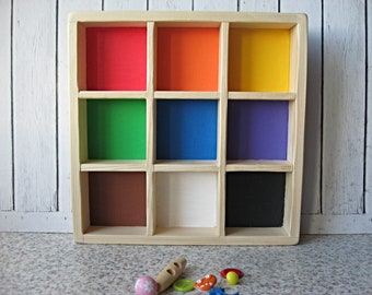 Montessori Inspired Rainbow Sorting Color Box, Educational Toy for preschoolers , box for trinkets