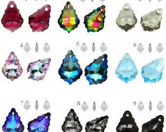 6090 Swarovski Baroque 22mm x 15mm Swarovski Crystals perfect for earwires and pendants