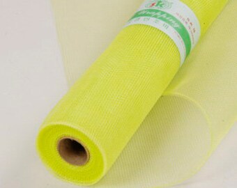 Lime Green Floral Mesh Wraps 21in x 10yd Poly Mesh Roll, Lime Green Mesh Decor, Christmas Wreaths, Deco Mesh, Deco Mesh Wreaths, Mesh Crafts