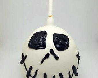 Jack Skeleton Halloween Caramel Apples. Nightmare before christmas. Halloween treats. Halloween party. Kids halloween party. Party favors