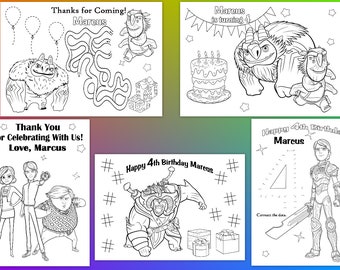 Troll Hunters Birthday Party Favor, Troll Hunters coloring pages, PDF file