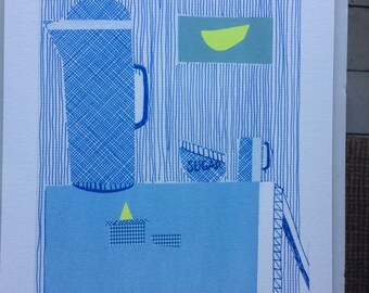 Coffee pot and sugar bowl.